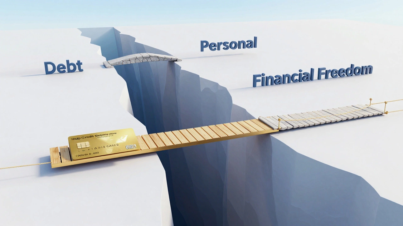 Conceptual bridges representing different debt consolidation methods