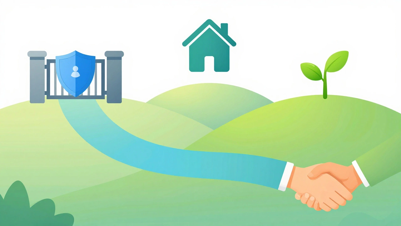 Illustration of safe loan options like secured loans and credit builders