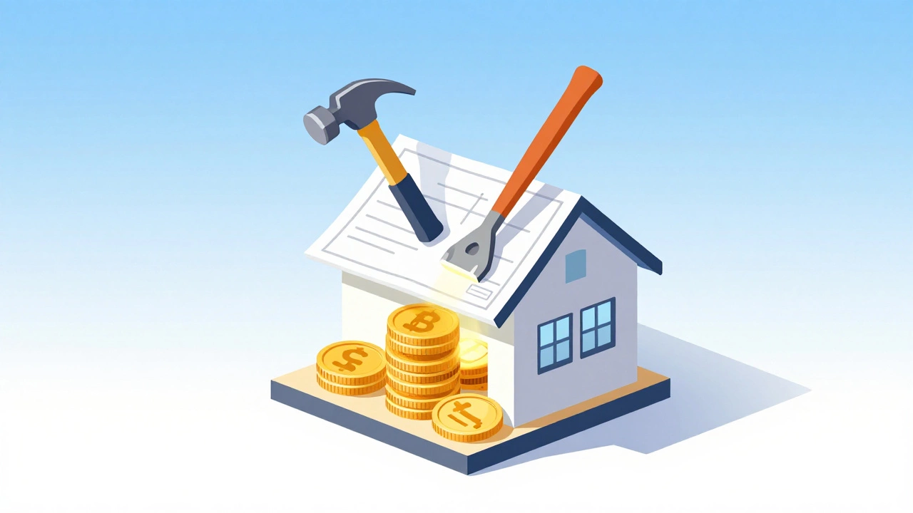 Illustration of releasing home equity for renovations