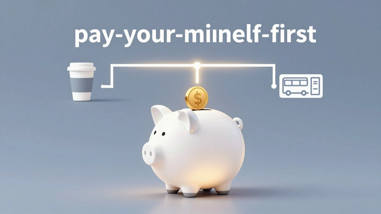 Glowing piggy bank symbolizing automated savings