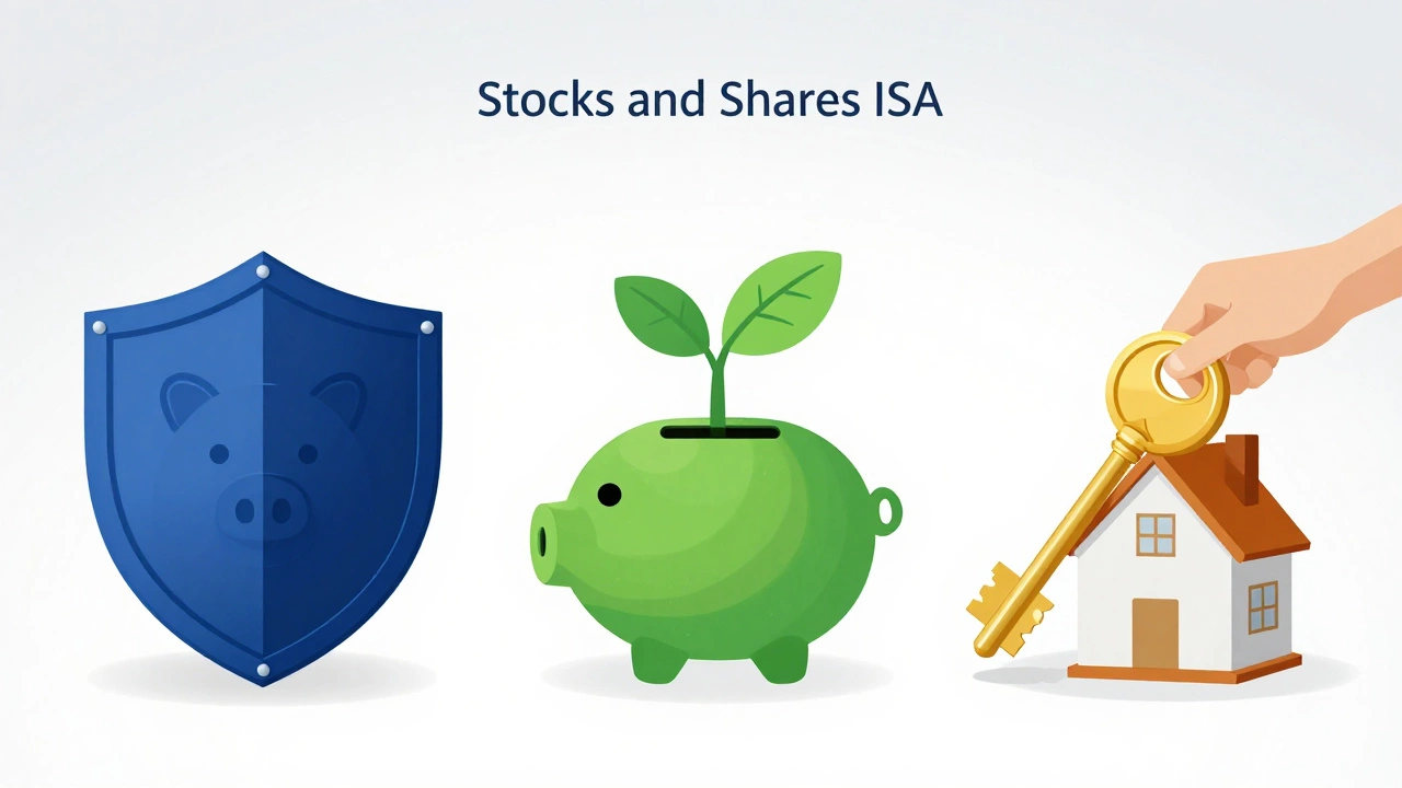 Illustration of three ISA types: shield, growing plant, and house key